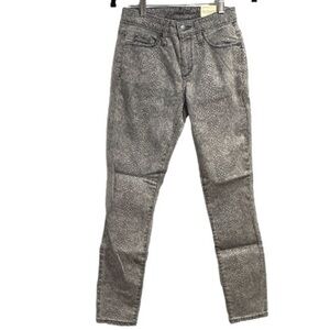 Universal Thread jeans gray snake print reptile skinny high rise 24 waist 00 NEW